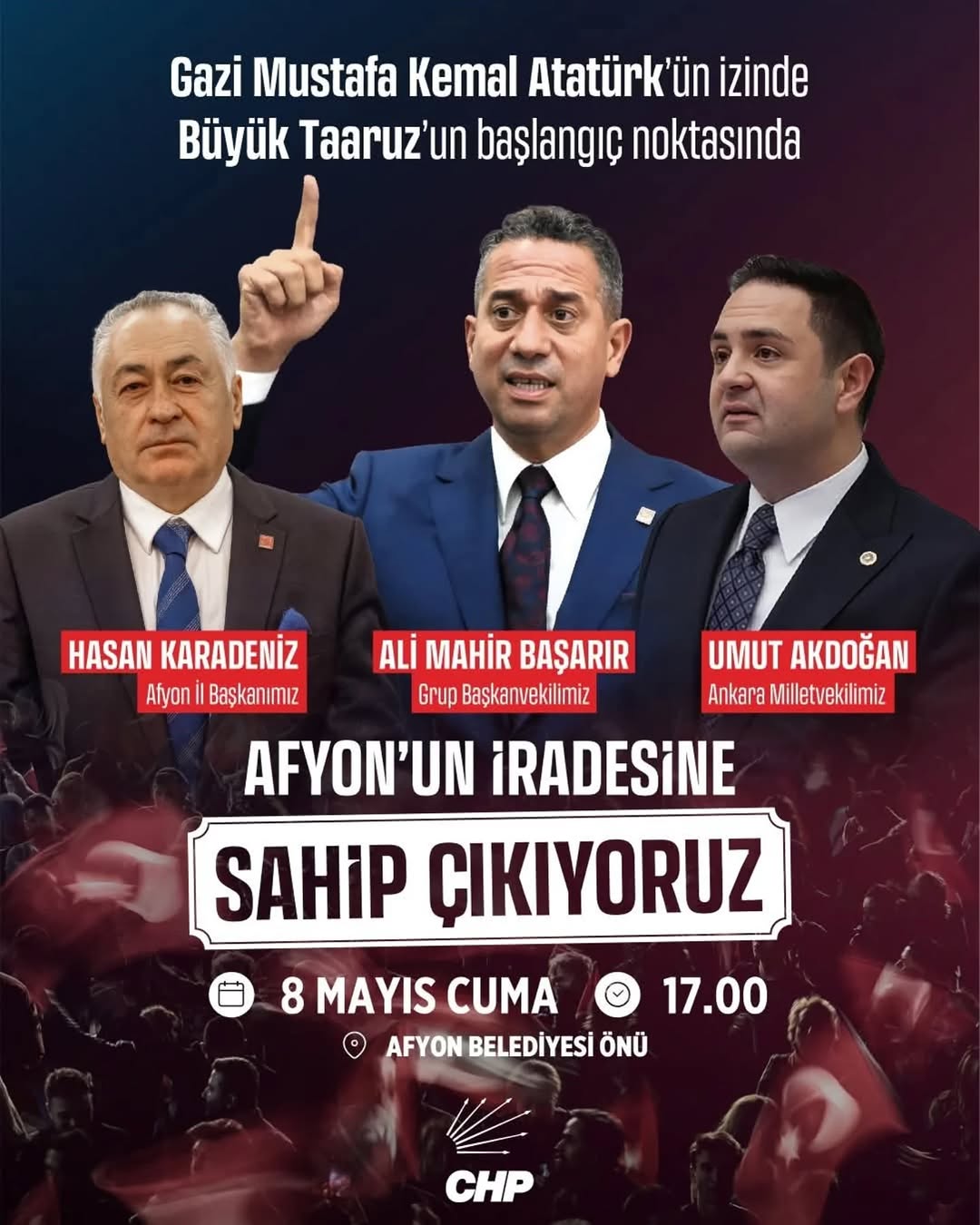 Afyonkarahisar Belediyesi Önünde Millet İradesine Destek Mitingi Düzenlenecek