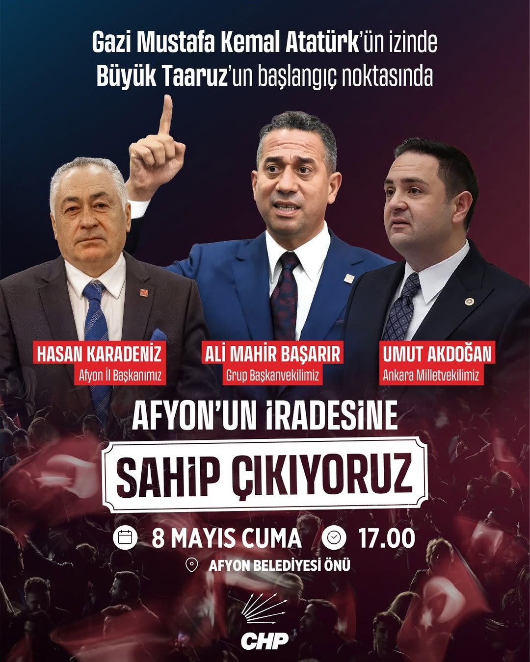 CHP Afyonkarahisar İl Başkanlığı Millet İradesine Sahip Çıkıyor