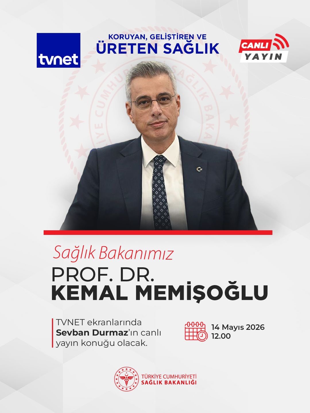 Prof. Dr. Kemal Memişoğlu, TVNET'te canlı yayında